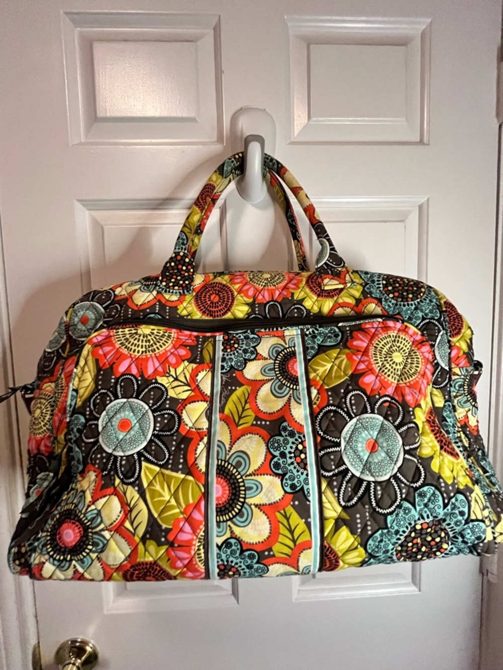 Vera Bradley Flower Shower Quilted Floral Weekender Bag